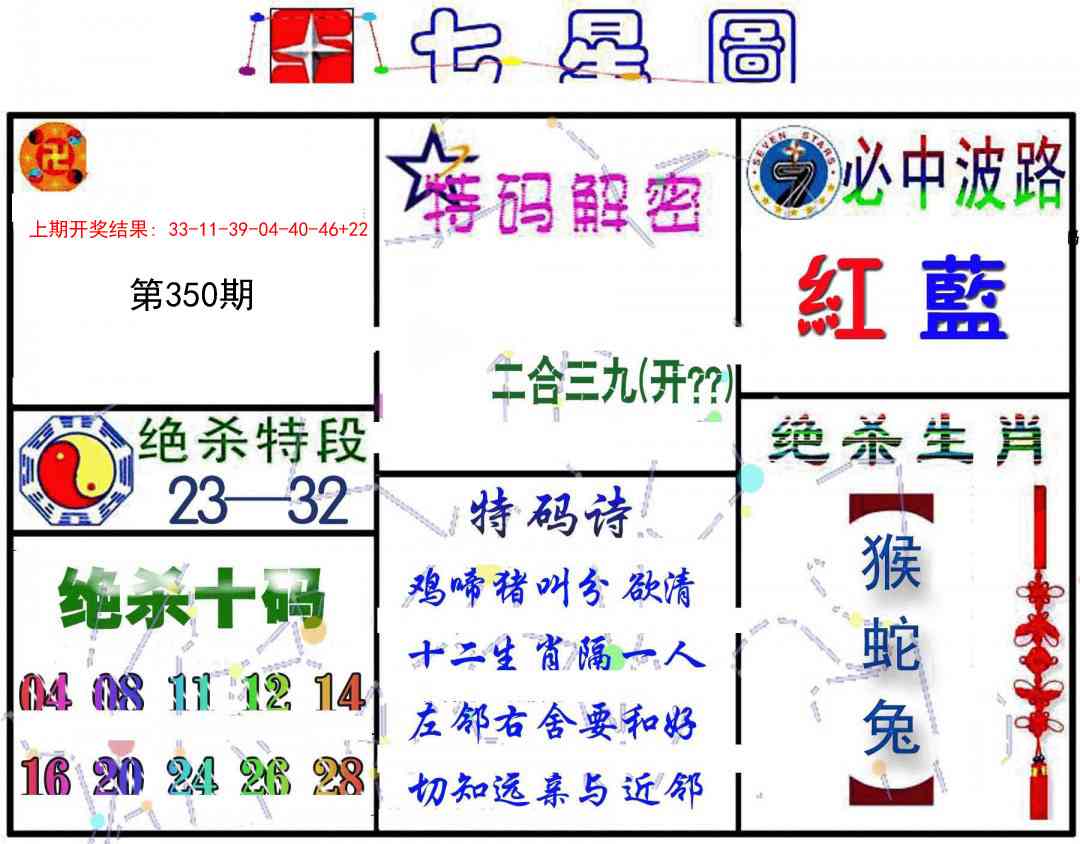 350期七星图B[图]