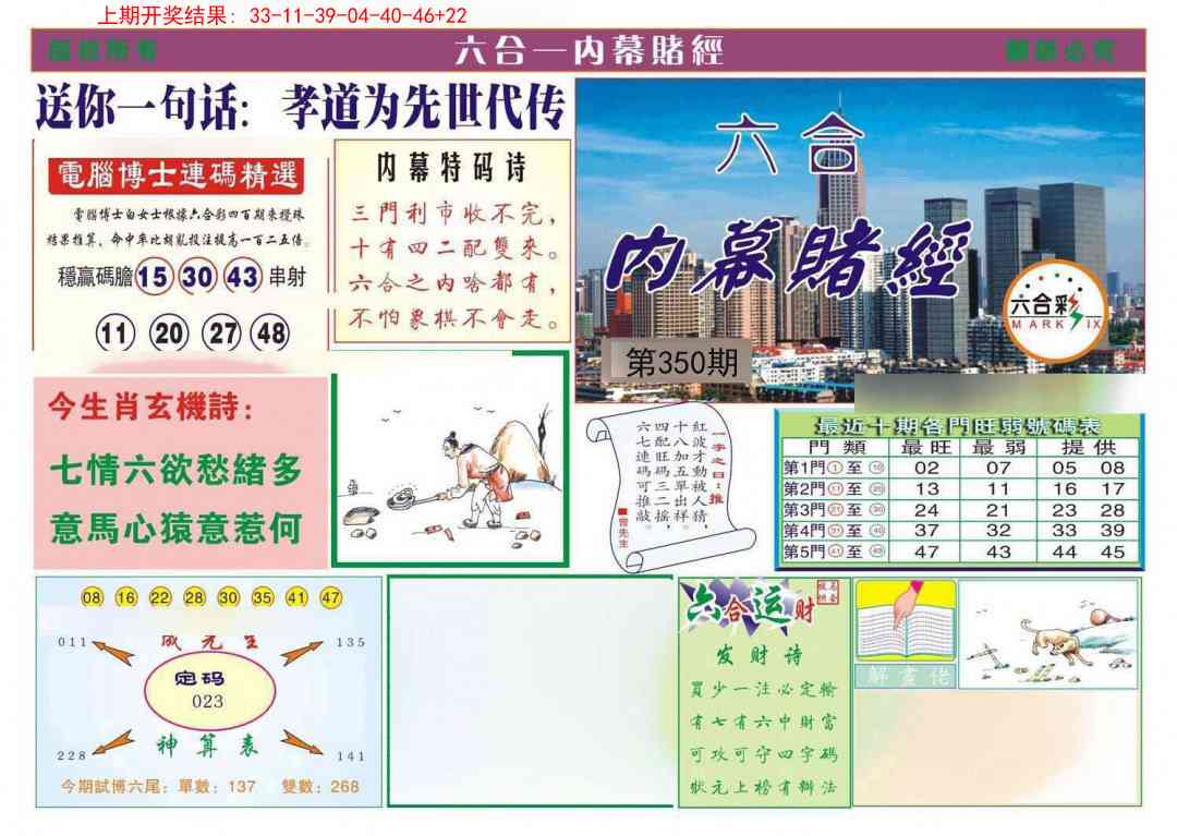 350期内幕赌经[图]