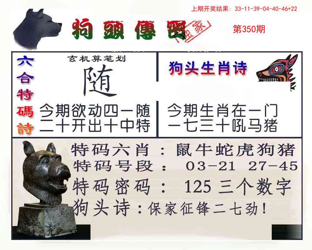 350期狗头传密[图]