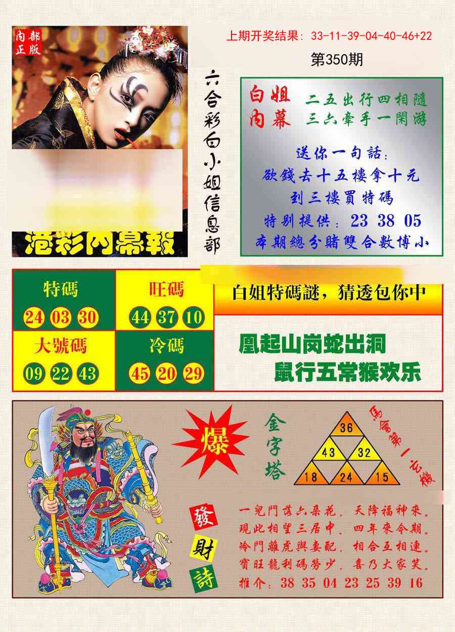350期港彩内幕报[图]