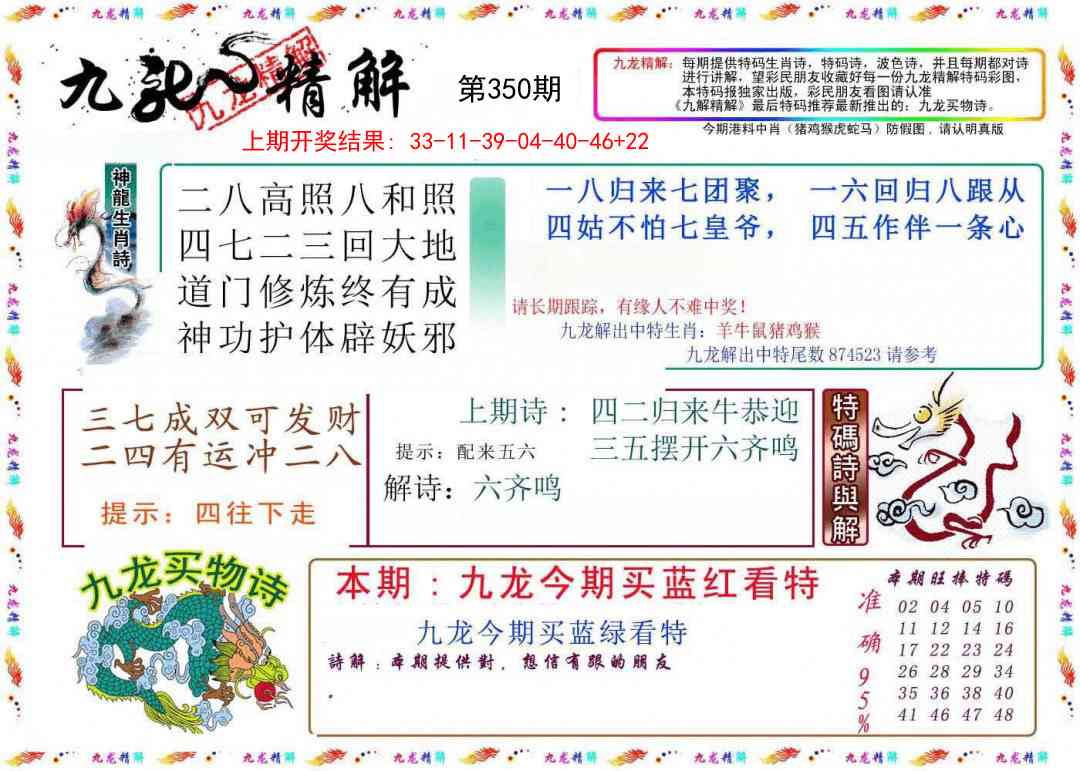 350期九龙精解[图]
