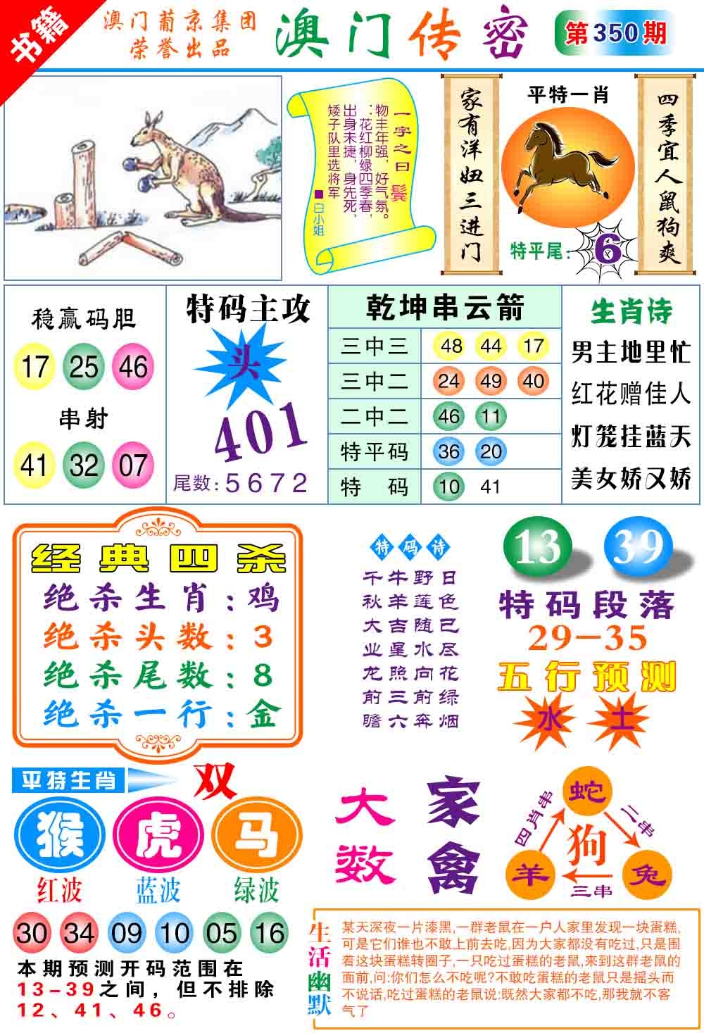 350期澳门传密心水[图]