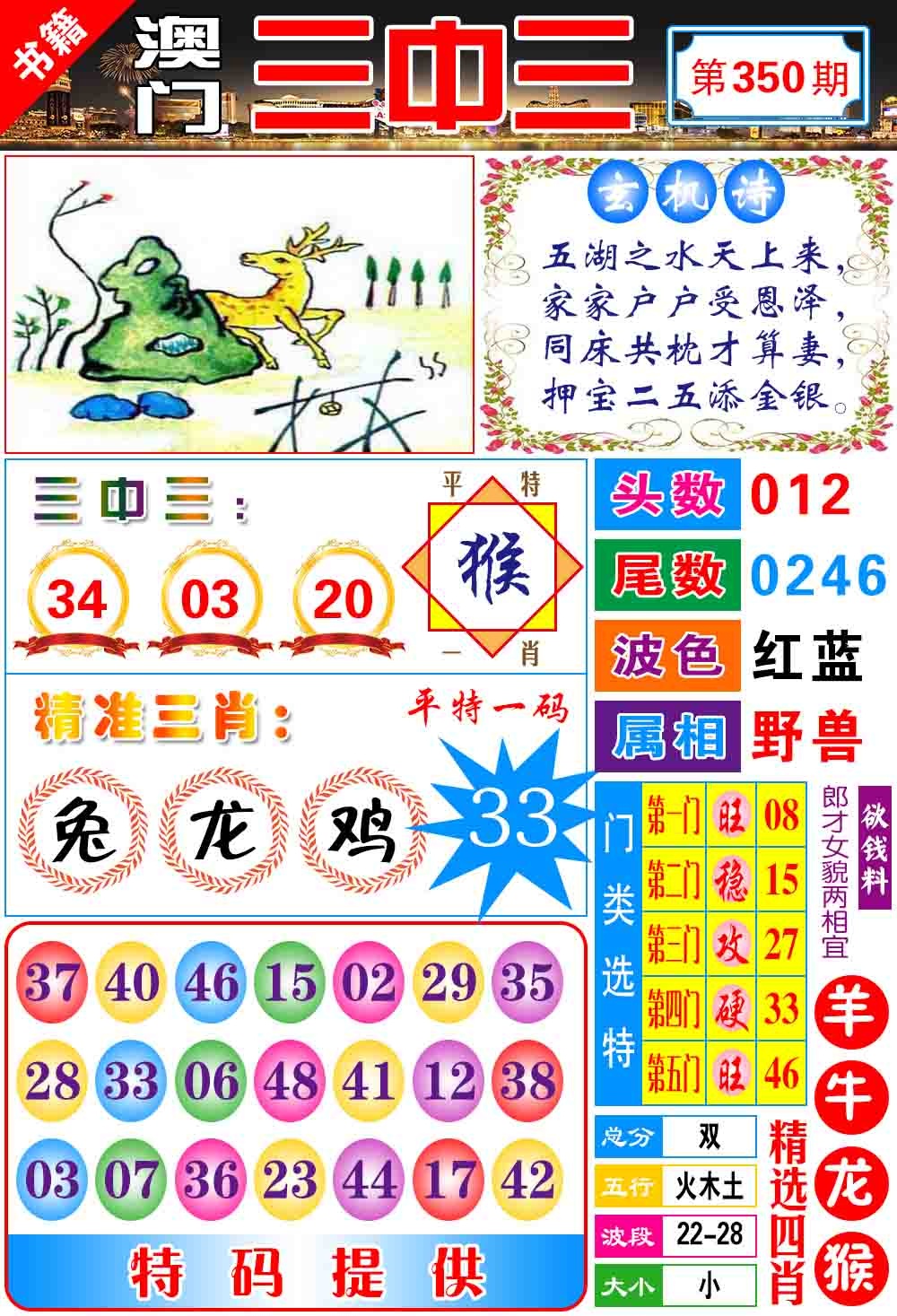 350期澳门宝典三中三[图]
