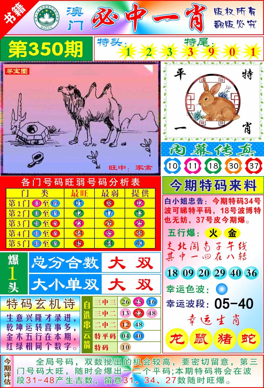 350期澳门玄机一特[图]