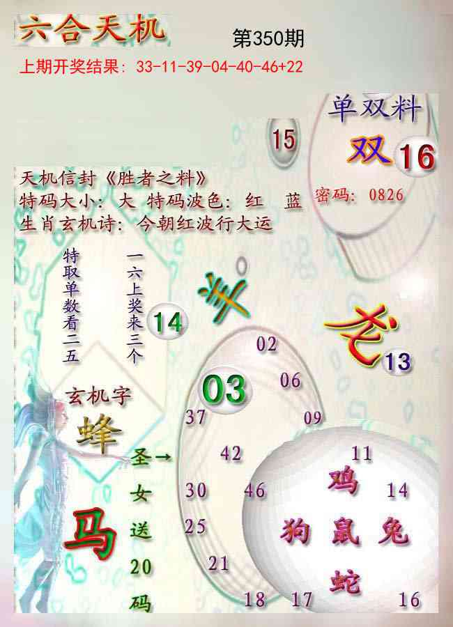 350期天机报[图]